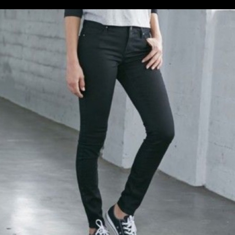 Bullhead Mid‎ Rise Skinny Black Denim Jeans Sz 24